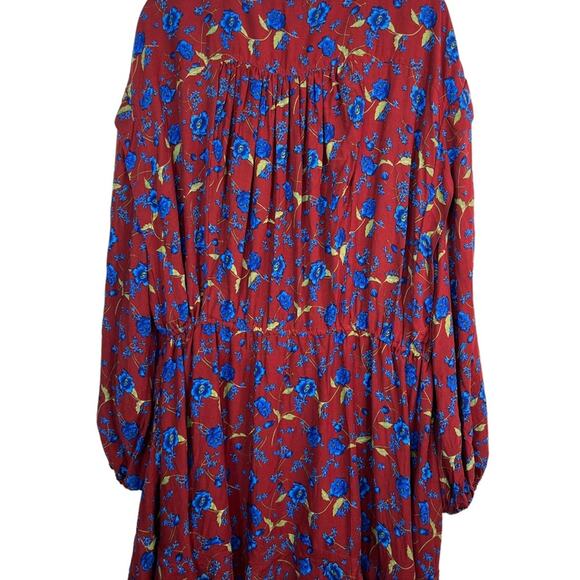 Free People Mini Flower Fields Mini Burgundy Dress S/P - Picture 9 of 15